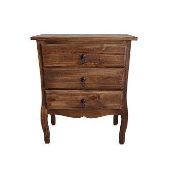 Criado 3 Gavetas Rústico