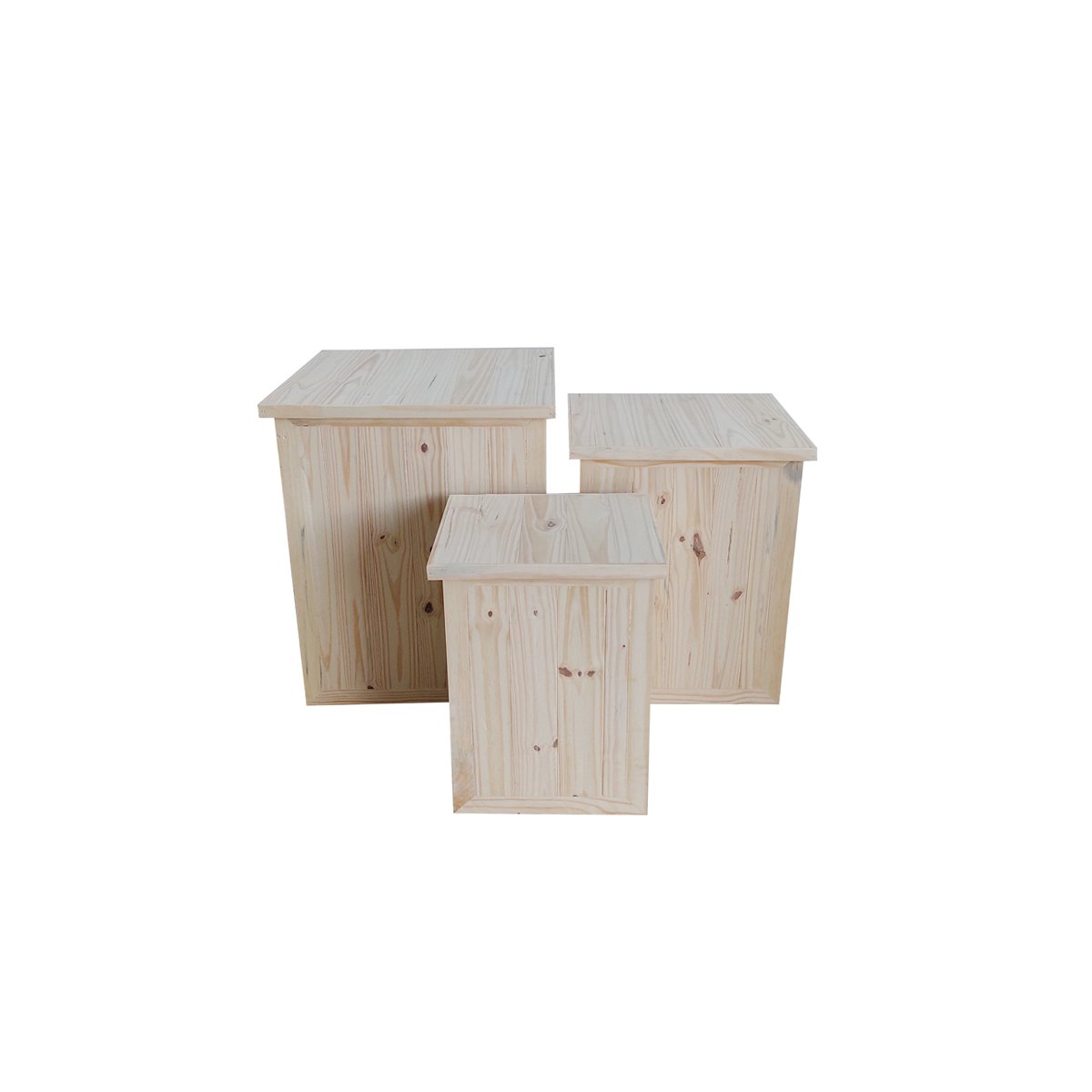 Cubos Lean Léo Artes Rústicos - cod: 504 - Trio cubos dobráveis natural